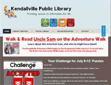 Tablet Screenshot of kendallvillelibrary.org